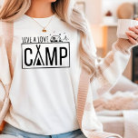 Camiseta Campamento de amor en vivo Moderno Camping al aire<br><div class="desc">Live Love Camp Modern Simple Outdoor Camping Women's T-Shirt presenta el texto "Live Love Camp" en una tipografía de escritura moderna acentuada con estrellas y una caravana. Perfecto para los que disfrutan acampando como regalo para su cumpleaños, Navidades, Día de la Madre, mejores amigos, hermanas y más. Diseñado por Evco...</div>