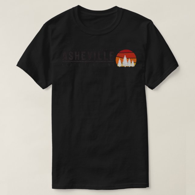 Camiseta Campamento de Asheville NC en las ciudades de mont (Diseño del anverso)