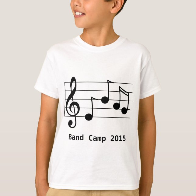 Camiseta Campamento de bandas de notación musical (Anverso)