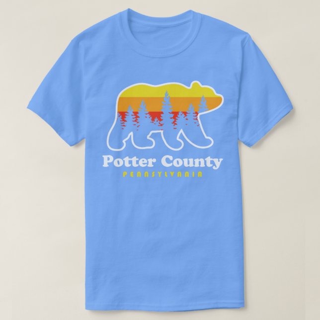 Camiseta Campamento de caza de osos del condado de Potter P (Diseño del anverso)