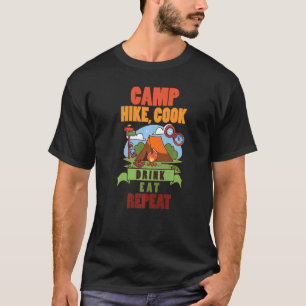 Camiseta Campamento de cocción camping hoguera naturaleza n