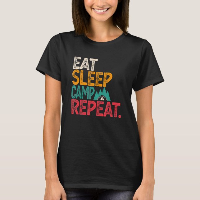 Camiseta Campamento de descanso para comer Camping de repet (Anverso)