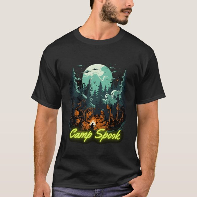 Camiseta Campamento de Halloween espeluznante (Anverso)