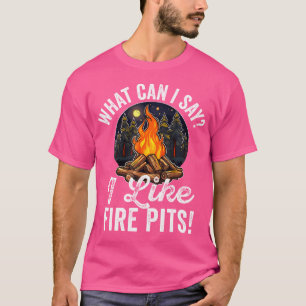 Camiseta Campamento De Hombres Femeninos Con Fuego De Fuego