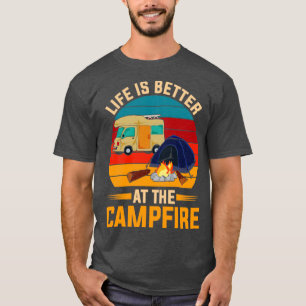 Camiseta Campamento de la naturaleza Caravana Campamento al