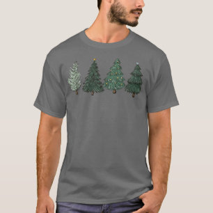 Camiseta Campamento de luz de Navidad de árbol de pino clar