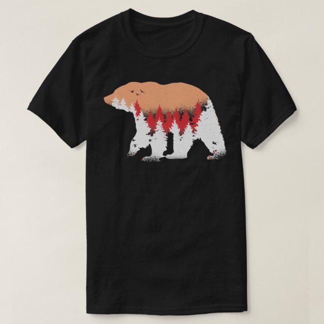 Camiseta Campamento De Naturaleza Del Oso Para Ambientalist (Diseño del anverso)
