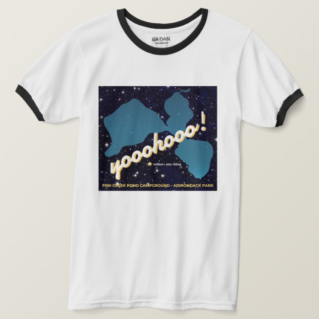 Camiseta Campamento de peces Creek Pond - Millón de Estrell (Anverso del diseño)