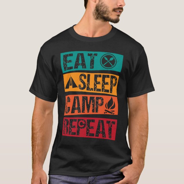 Camiseta Campamento de piragüismo de camping al aire libre  (Anverso)