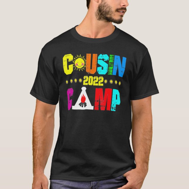 Camiseta Campamento de Primos 2022 Vacaciones de tribu de p (Anverso)