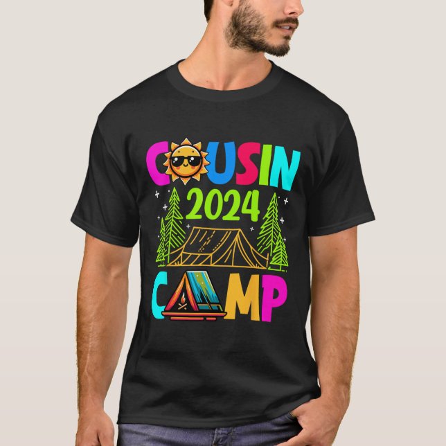 Camiseta Campamento de Primos 2024 Camping de verano para f (Anverso)