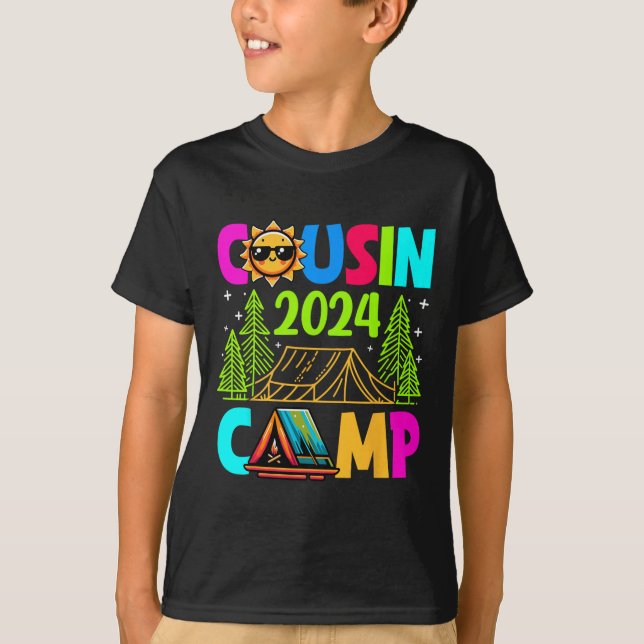 Camiseta Campamento de Primos 2024 Camping de verano para f (Anverso)