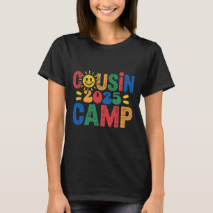Camiseta Campamento de primos 2025 Camping Fogata Vacacione