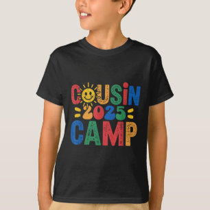 Camiseta Campamento de primos 2025 Camping Fogata Vacacione