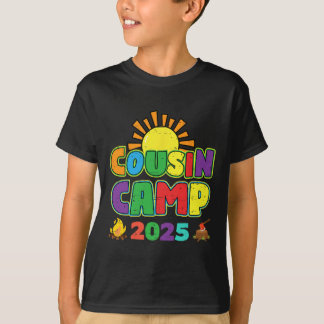 Camiseta Campamento de primos 2025 Vacaciones familiares Ca