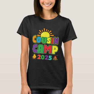 Camiseta Campamento de primos 2025 Vacaciones familiares Ca