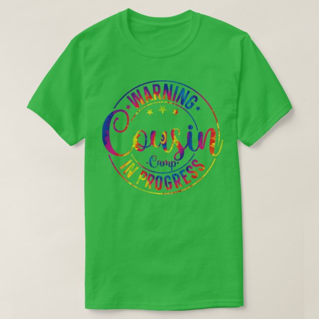 Camiseta Campamento De Primos De Advertencia En Curso Campi (Diseño del anverso)