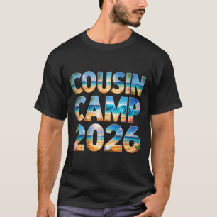 Camiseta Campamento de primos lindos tripulación 2026 reuni