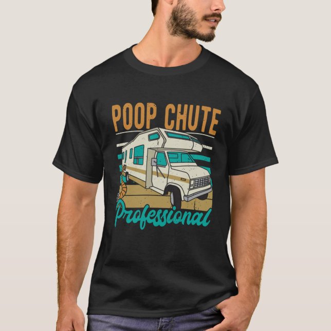 Camiseta CAMPAMENTO DE RV Chute de Caca Amigos profesionale (Anverso)
