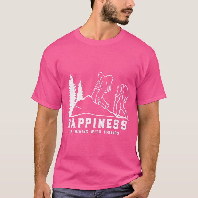 Camiseta Campamento de senderismo familiar con hoguera (Anverso)