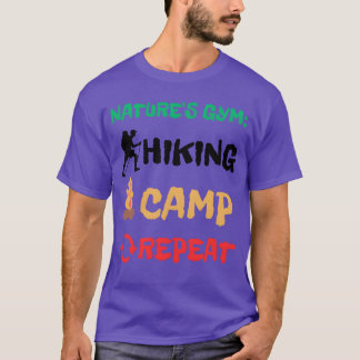 Camiseta Campamento de senderismo Nature's Gym Repetir camp