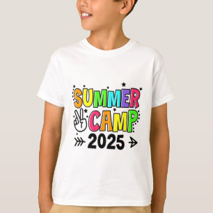 Camiseta Campamento de Verano 2025 Camping Fogata Vacacione