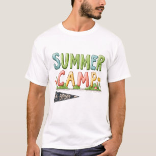 Camiseta Campamento de verano colorido