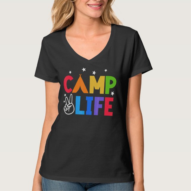 Camiseta Campamento De Verano De La Vida Y Excursión De Niñ (Anverso)