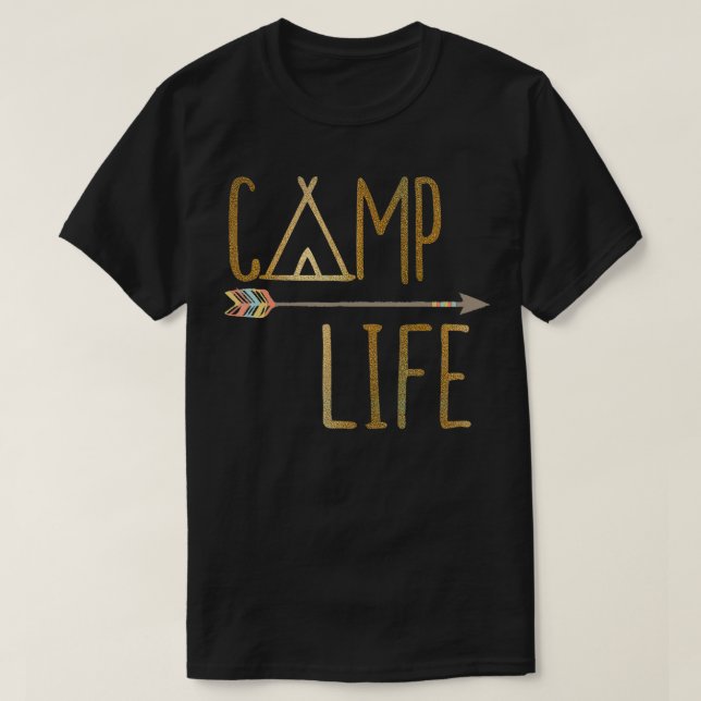Camiseta Campamento de Verano Dorado Camping (Diseño del anverso)