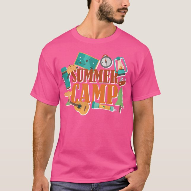 Camiseta Campamento de Verano Retro Camping al aire libre N (Anverso)