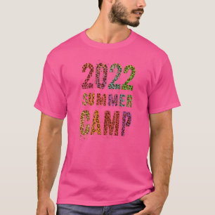 Camiseta Campamento de verano vintage 2022 estampado de leo