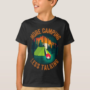Camiseta Campamento divertido sarcástico más camping menos 