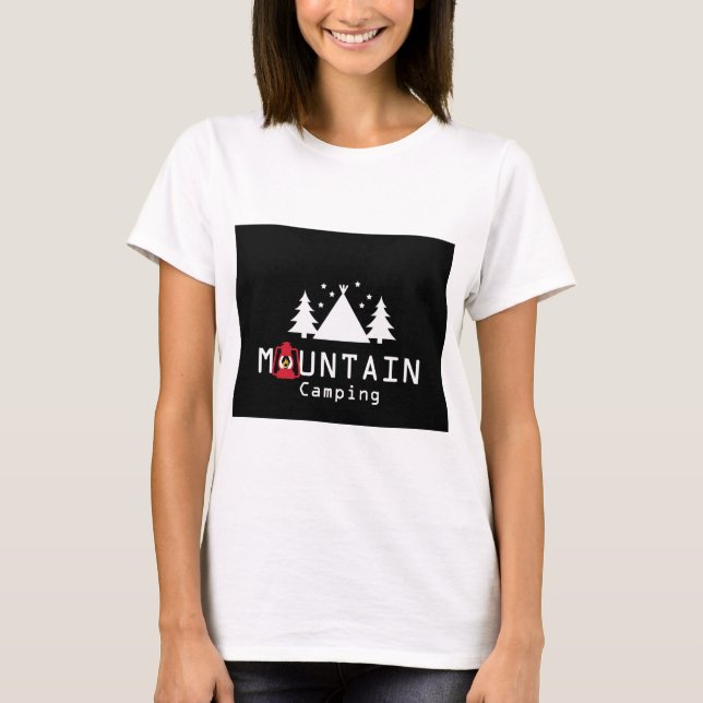 Camiseta campamento en la montaña (Anverso)