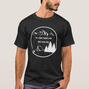 Camiseta Campamento en la naturaleza de las montañas Campam