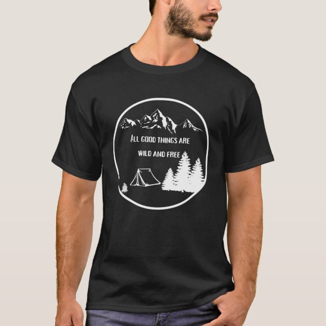 Camiseta Campamento en la naturaleza de las montañas Campam (Anverso)