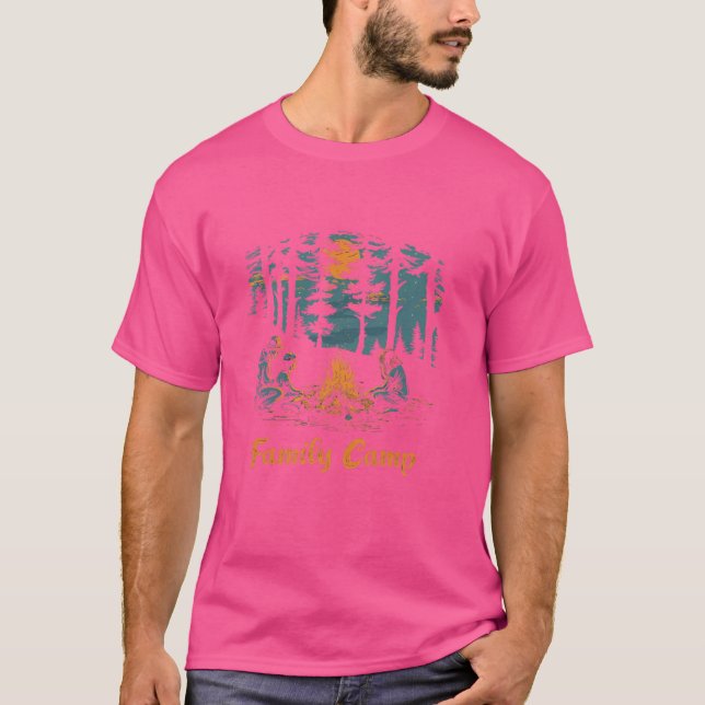 Camiseta Campamento Familiar de Aventura Forestal (Anverso)