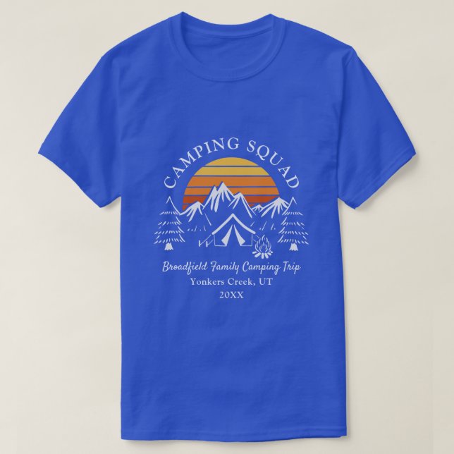 Camiseta Campamento familiar de Personalizado de vacaciones (Diseño del anverso)