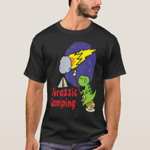 Camiseta Campamento Jurásico de Dinosaurio Camping Happy Ca