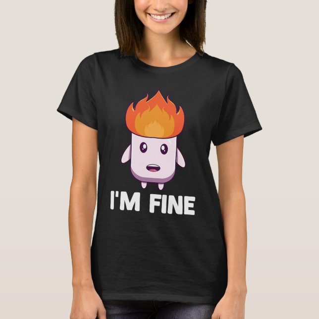 Camiseta Campamento Marshmallow Campfire asando chocolate S (Anverso)