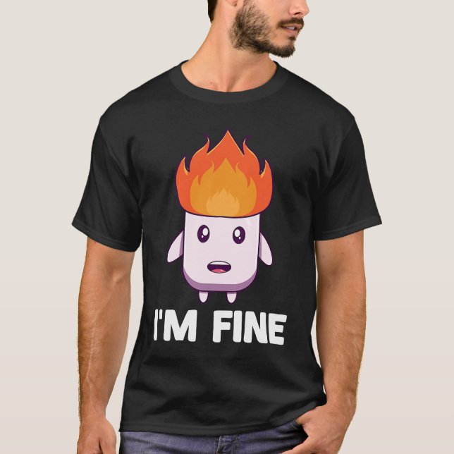 Camiseta Campamento Marshmallow Campfire asando chocolate S (Anverso)