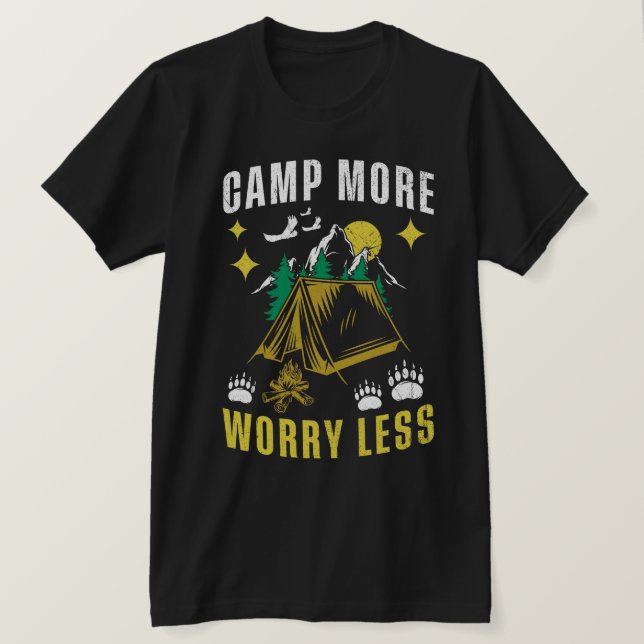 Camiseta Campamento más preocupación menos (Anverso del diseño)