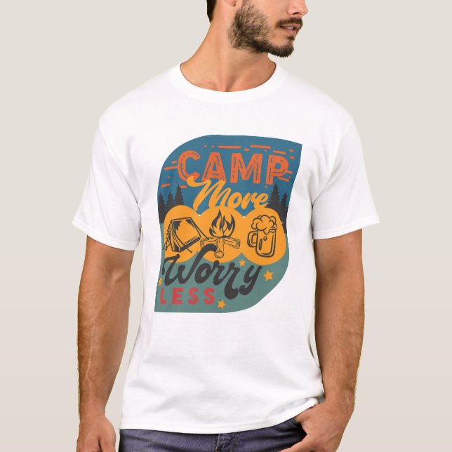 Camiseta Campamento más preocupación menos (Anverso)