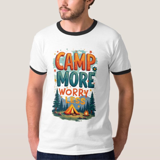 Camiseta Campamento más preocupación menos (Anverso)