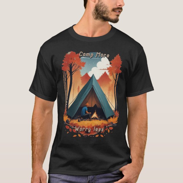 Camiseta Campamento más, preocupación menos (Anverso)