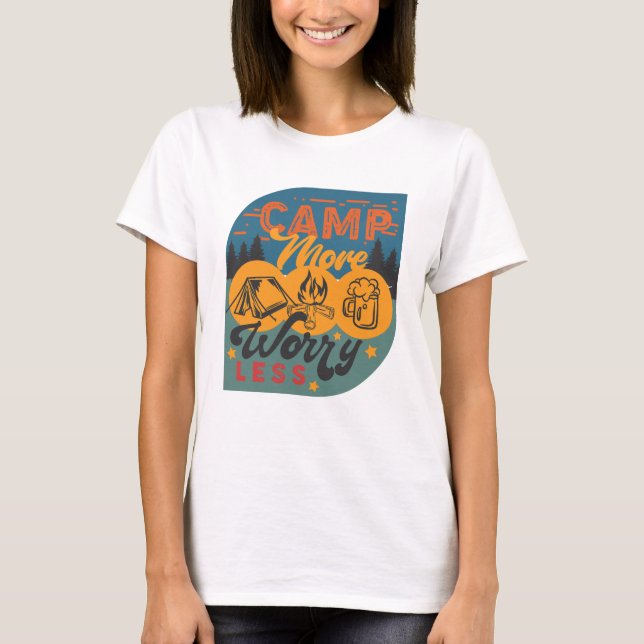 Camiseta Campamento más preocupación menos (Anverso)