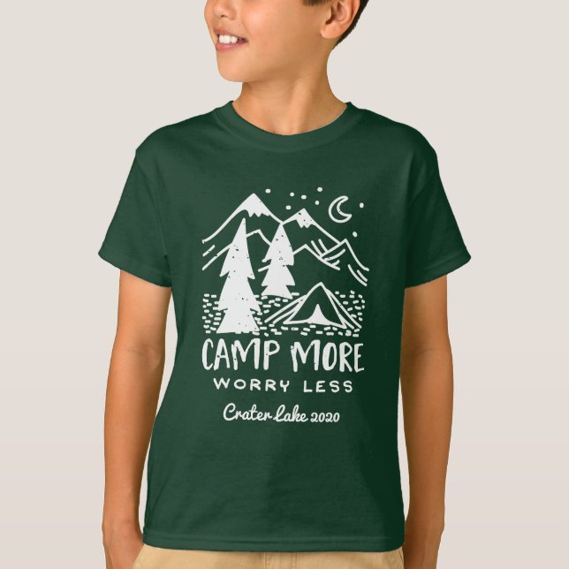 Camiseta Campamento más, preocupación menos | Camping Perso (Anverso)