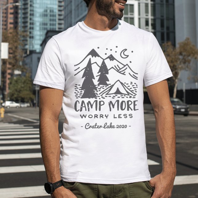 Camiseta Campamento más, preocupación menos | Camping Perso (Subido por el creador)