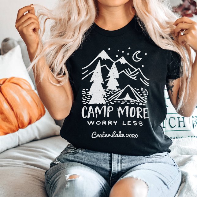 Camiseta Campamento más, preocupación menos | Camping Perso (Subido por el creador)