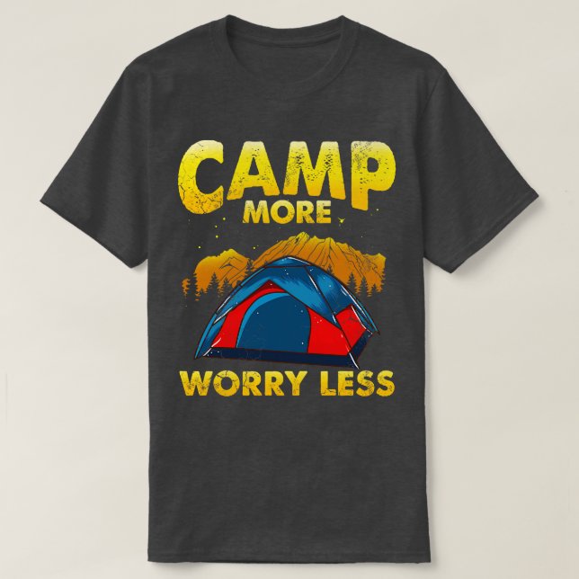 Camiseta Campamento más preocupación menos salidas de campi (Diseño del anverso)