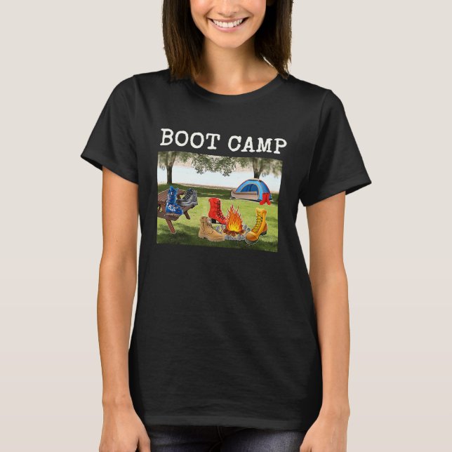 Camiseta Campamento militar no dispare su calzado desgastad (Anverso)